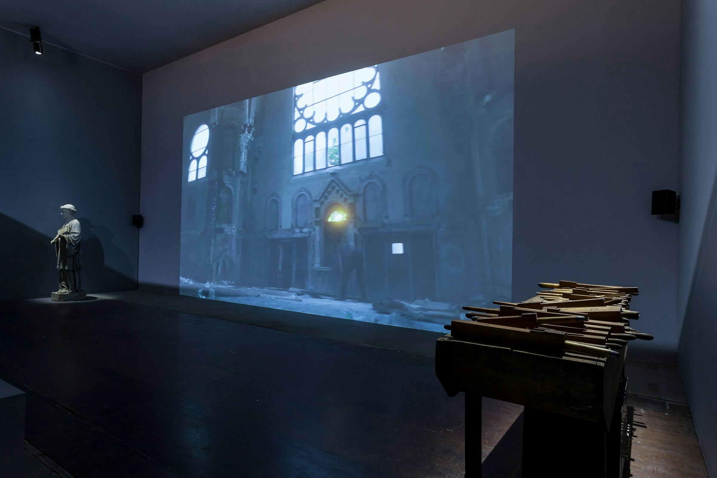 Installation view, Theaster Gates, Gone are the Days of Shelter and Martyr from 56th Venice Viennale, All the World's Futures, 9 May - 22 November 2015, Venice, Italy