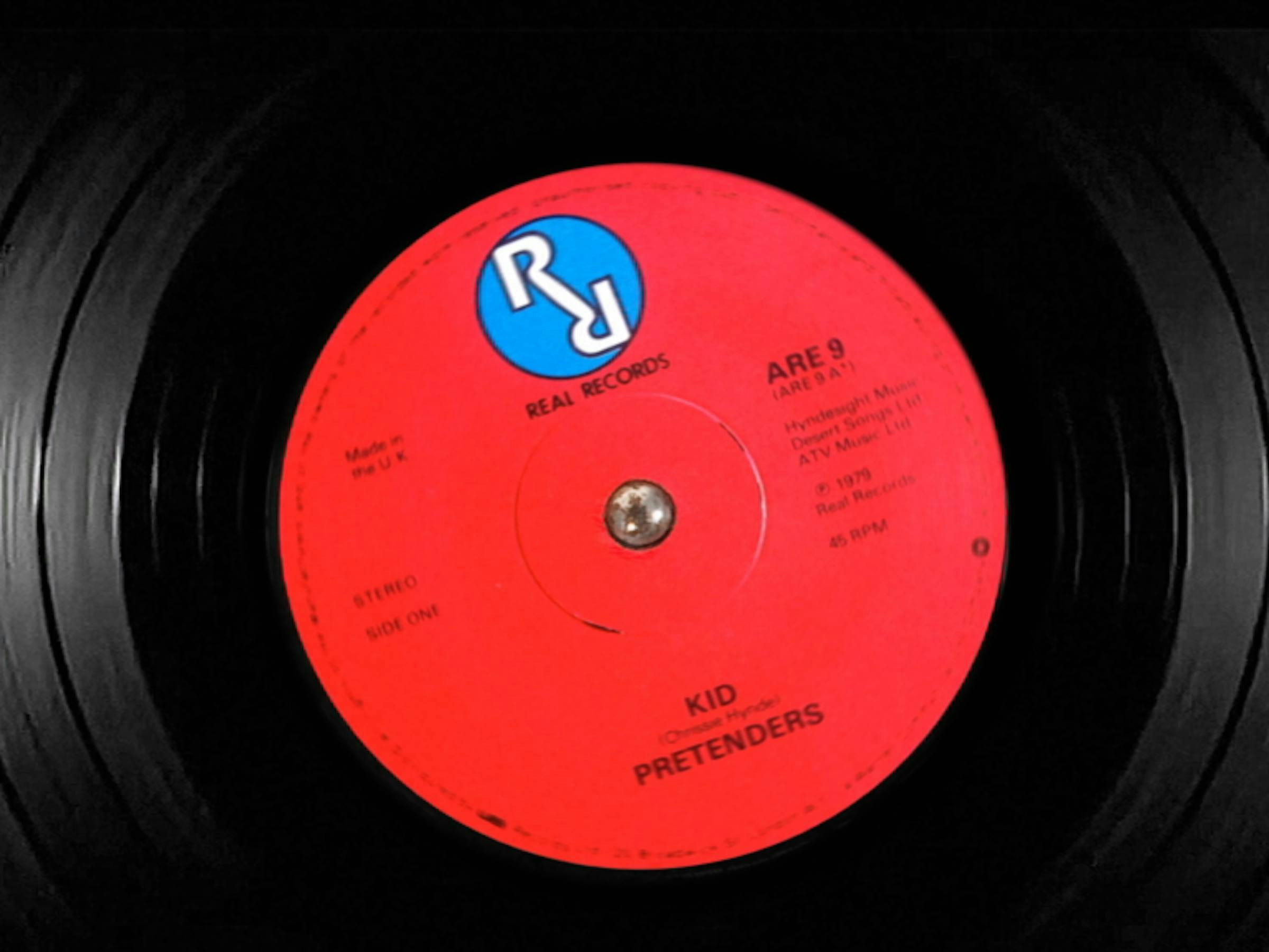 an image of the vinyl record prentenders by Kid. The label is red